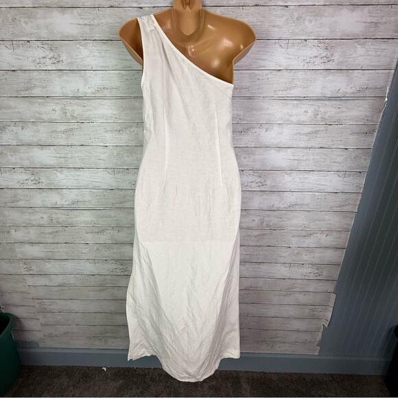 Madewell One Shoulder Midi Dress Lighthouse Size 0 - Picture 6 of 6